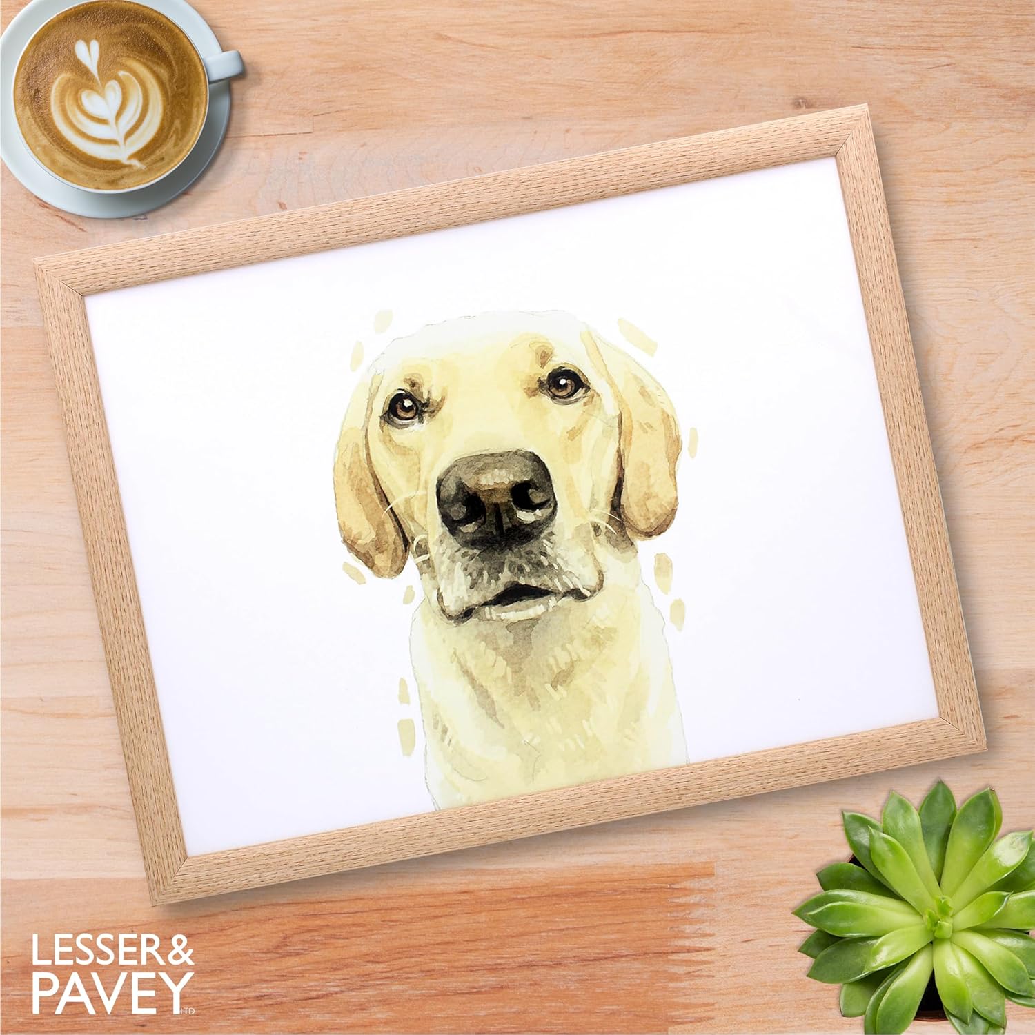 Golden Labrador Lap Tray Cushioned Laptop Tray with Padded Beanbag Base | Ideal for TV Dinners or Bed