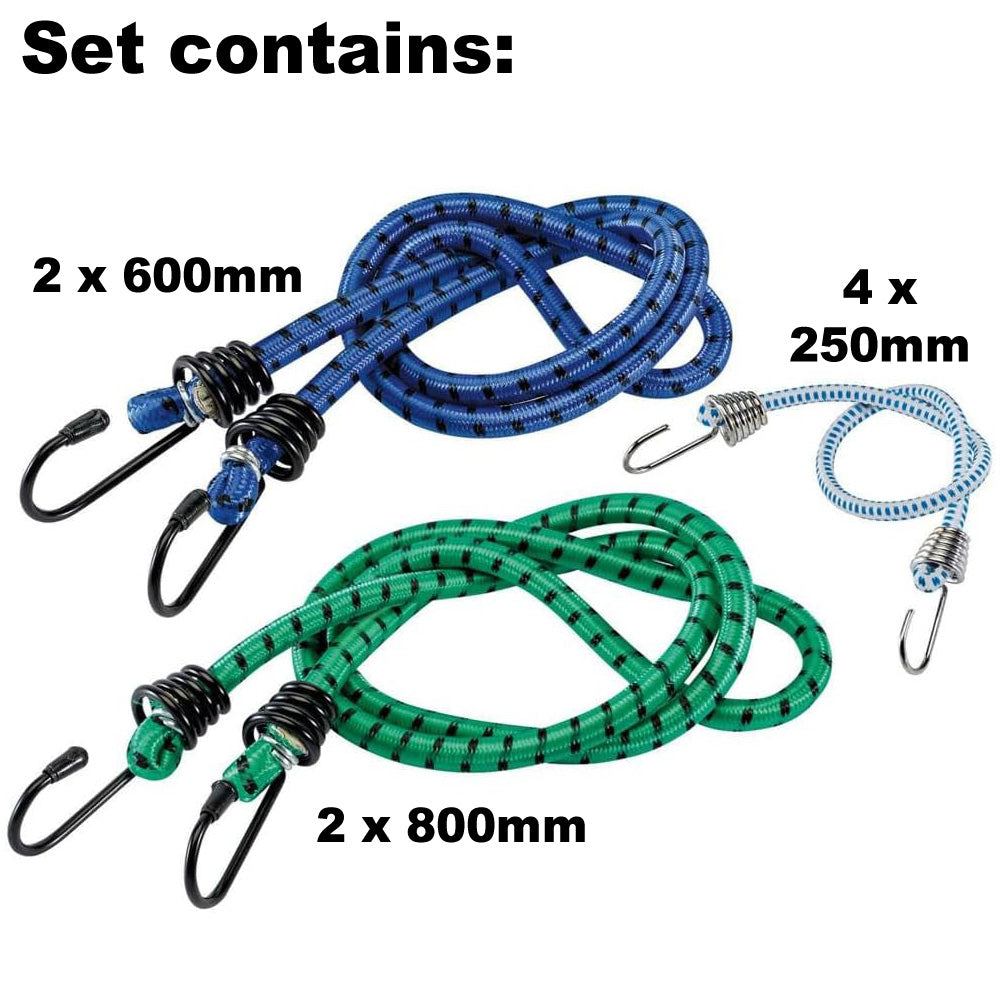 Draper 82768 8pc Assorted Bungee Cord Set