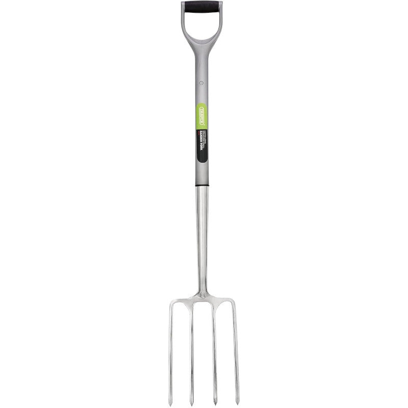 Draper 83753 Extra Long Stainless Steel Garden Fork with Soft Grip