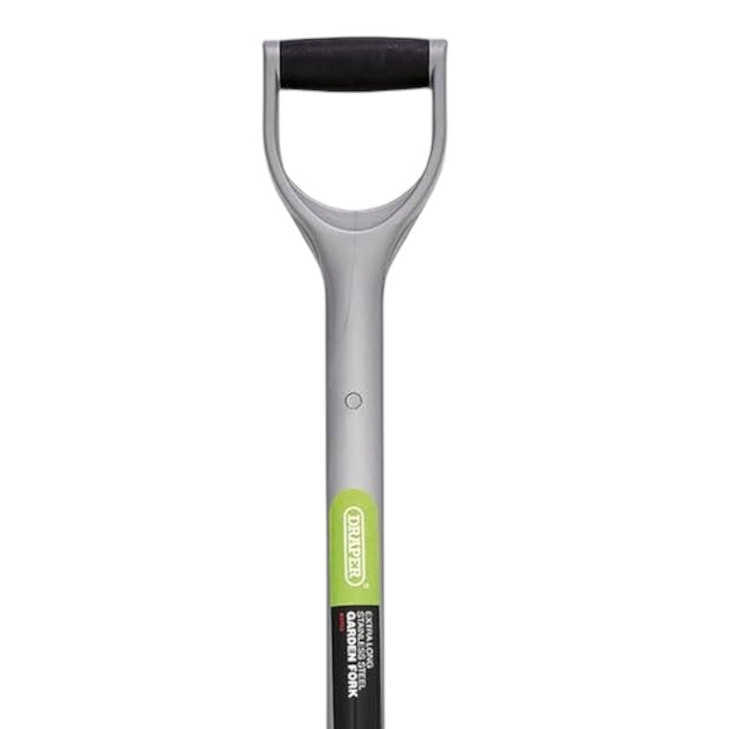 Draper 83753 Extra Long Stainless Steel Garden Fork with Soft Grip