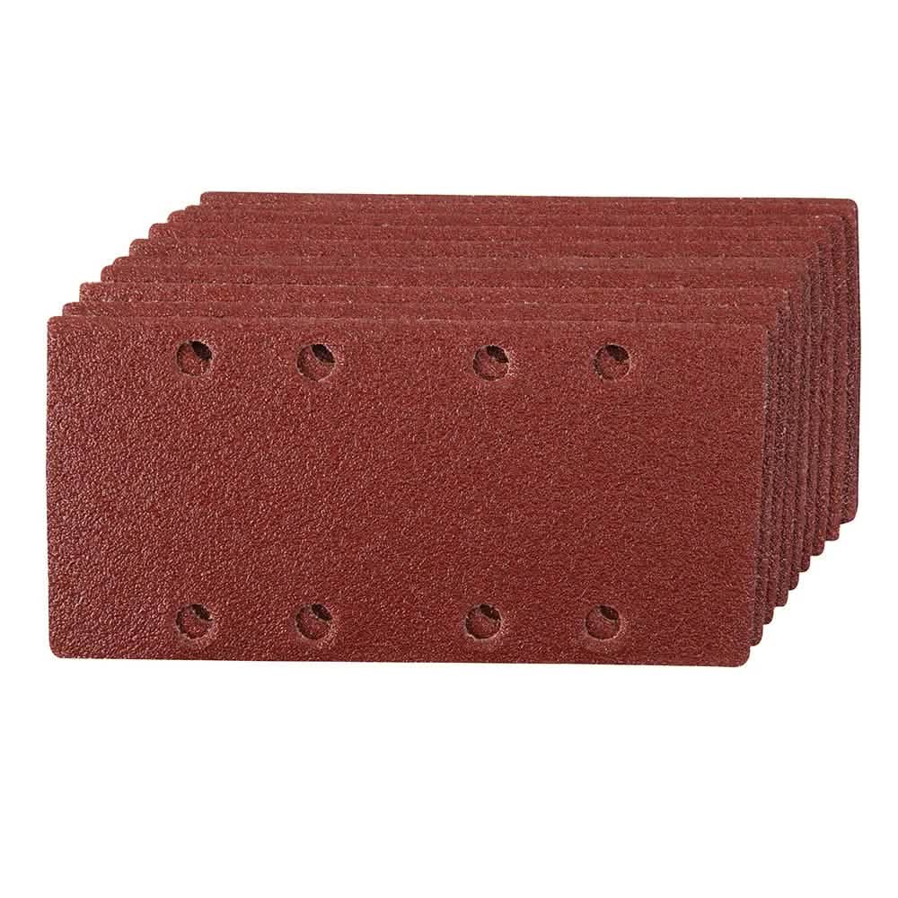 Hook and Loop 1/3 Sheets Punched, 120 Grit - Pack of 10 - Silverline 868737