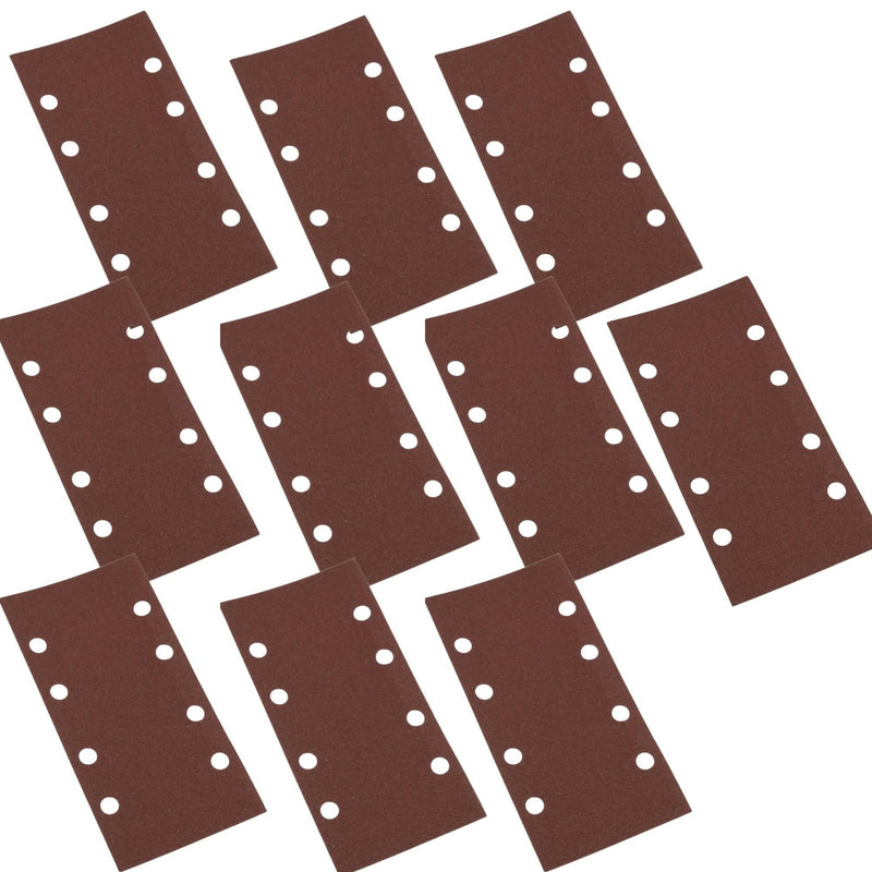 Hook and Loop 1/3 Sheets Punched, 120 Grit - Pack of 10 - Silverline 868737