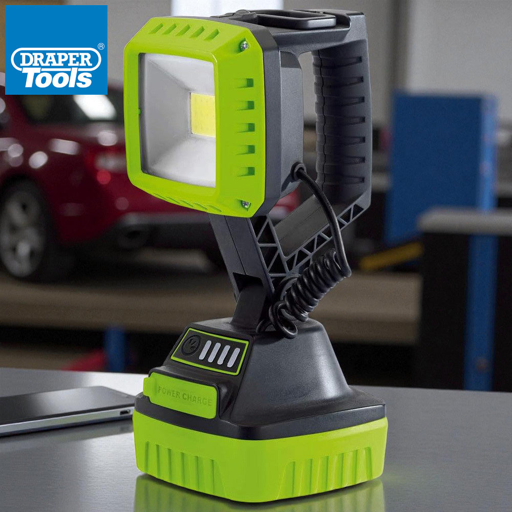 Draper 90033 COB LED Rechargeable Worklight Torch | 10W, 1,000 Lumens | USB Output