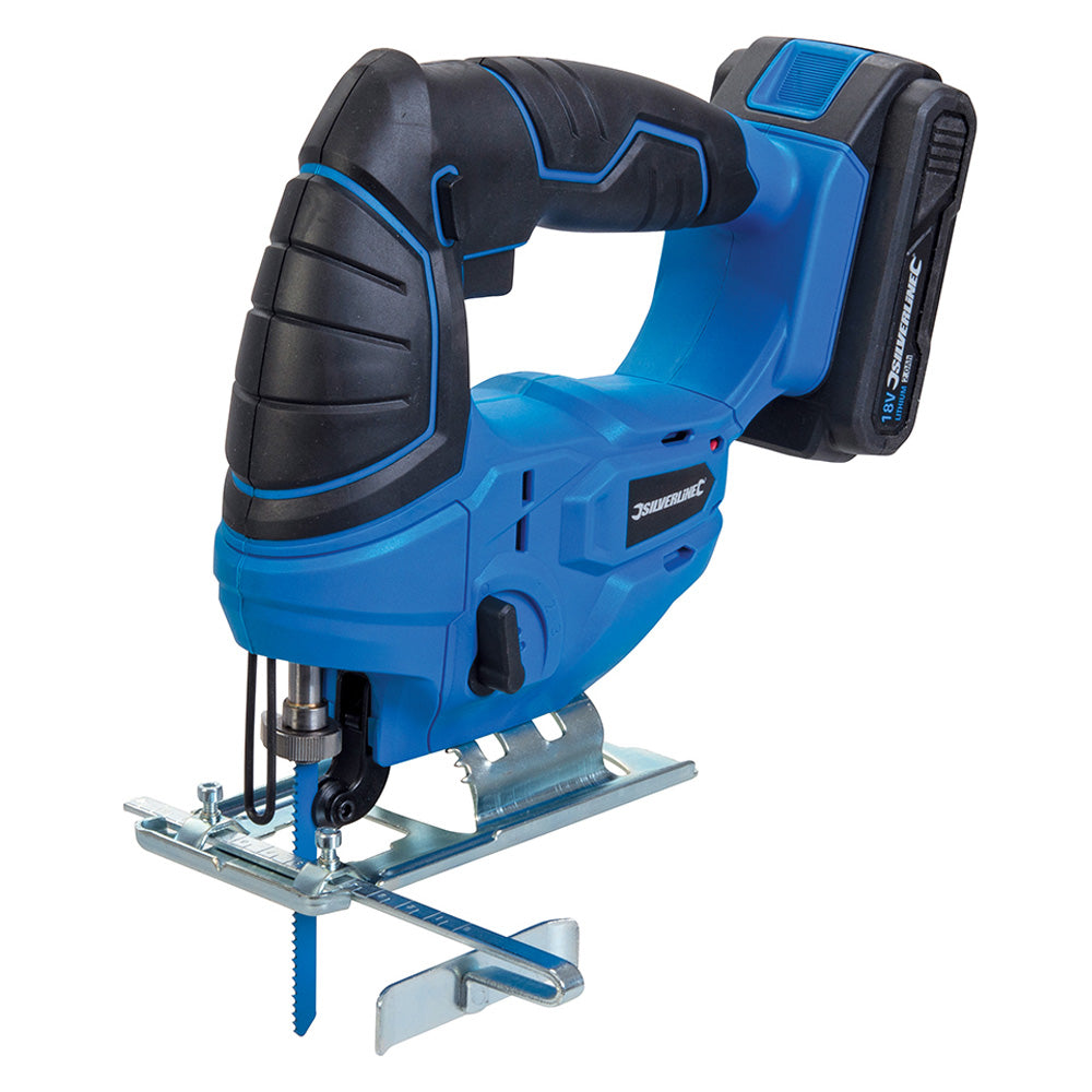 Silverline 18V Cordless Jigsaw plus 30pc Blades | Variable Speed 2Ah Li-ion Battery and Fast Charger