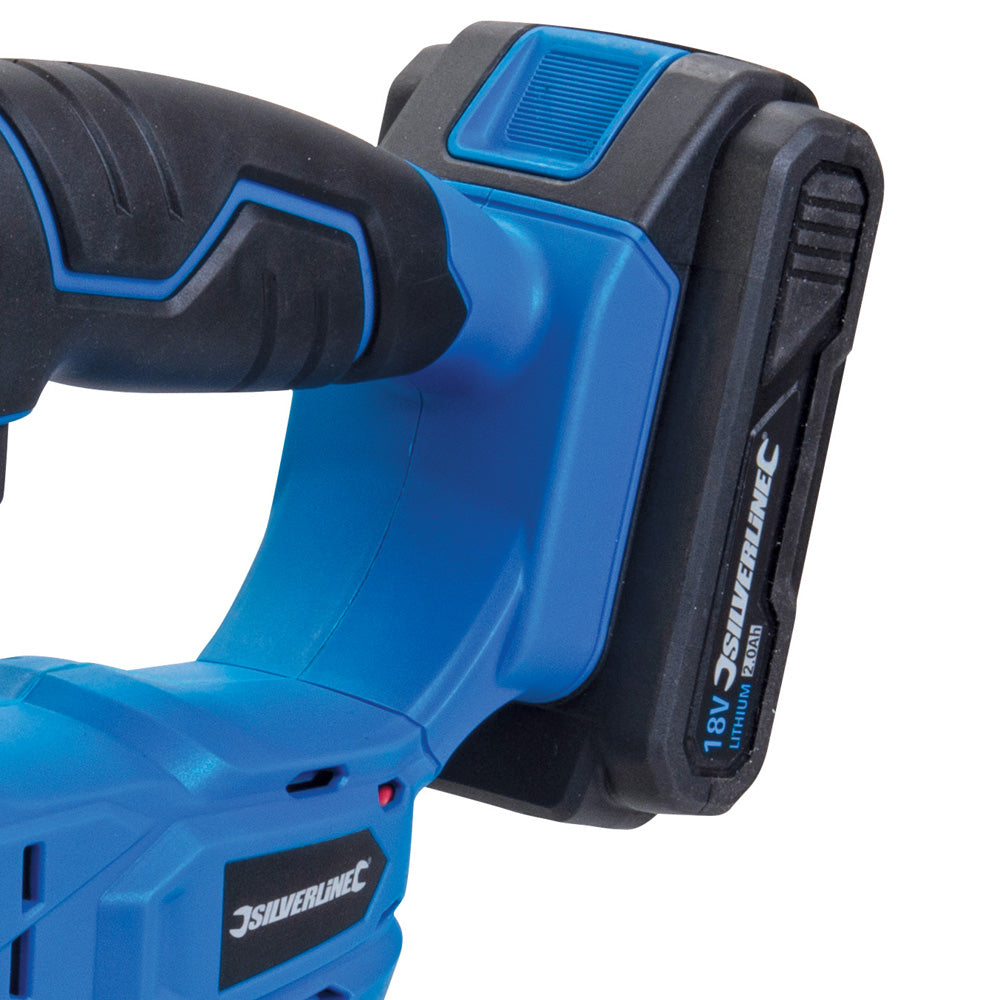 Silverline 18V Cordless Jigsaw plus 30pc Blades | Variable Speed 2Ah Li-ion Battery and Fast Charger