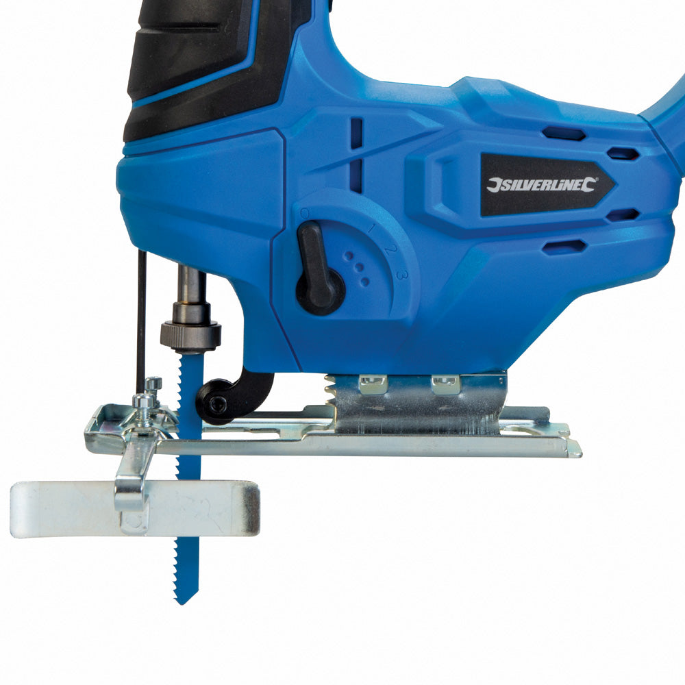 Silverline 18V Cordless Jigsaw plus 30pc Blades | Variable Speed 2Ah Li-ion Battery and Fast Charger