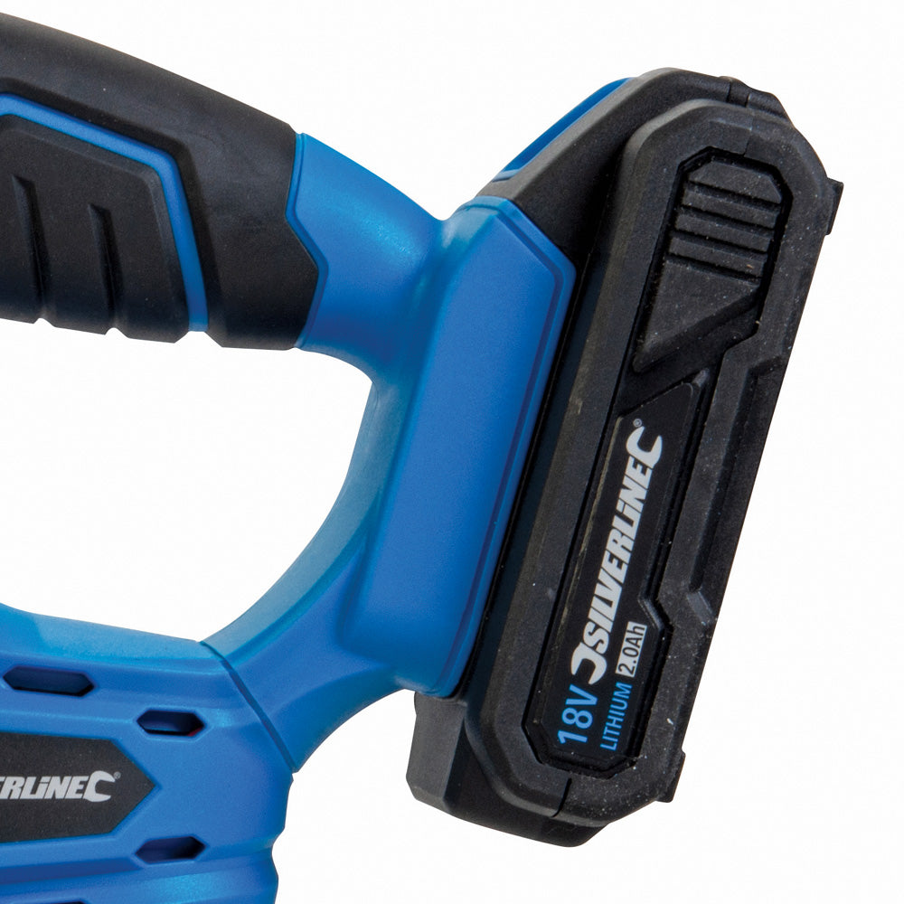 Silverline 18V Cordless Jigsaw plus 30pc Blades | Variable Speed 2Ah Li-ion Battery and Fast Charger