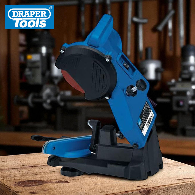 Draper 98485 Chainsaw Blade Sharpener 85W Electric Grinder 230V Bench Mounted