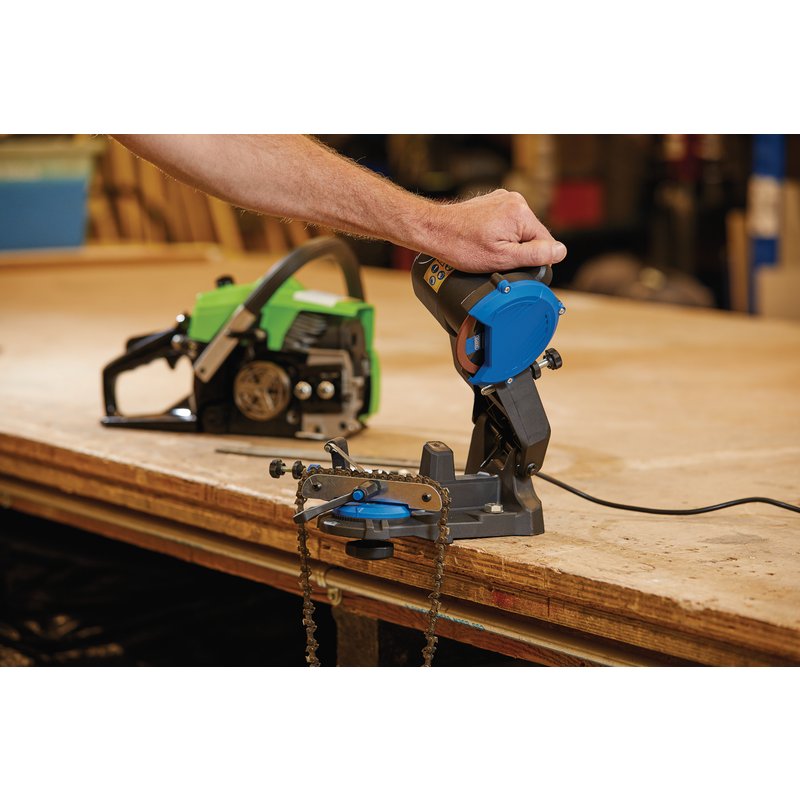 Draper 98485 Chainsaw Blade Sharpener 85W Electric Grinder 230V Bench Mounted