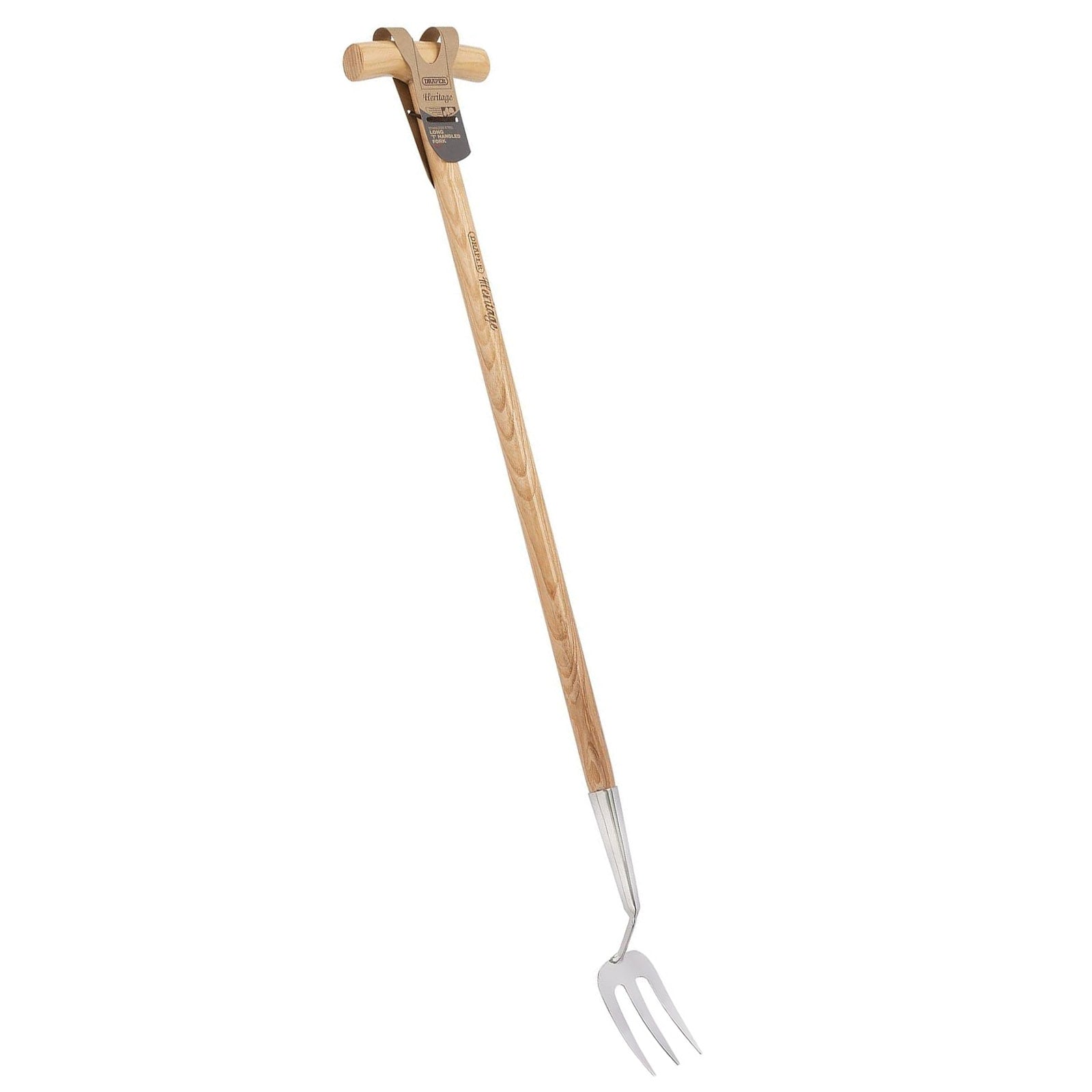 Draper 99031 Heritage Stainless Steel Fork With Ash Long Handle Dr-99031