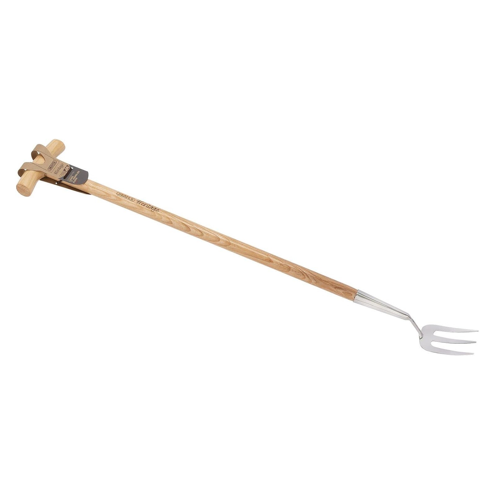 Draper 99031 Heritage Stainless Steel Fork With Ash Long Handle Dr-99031
