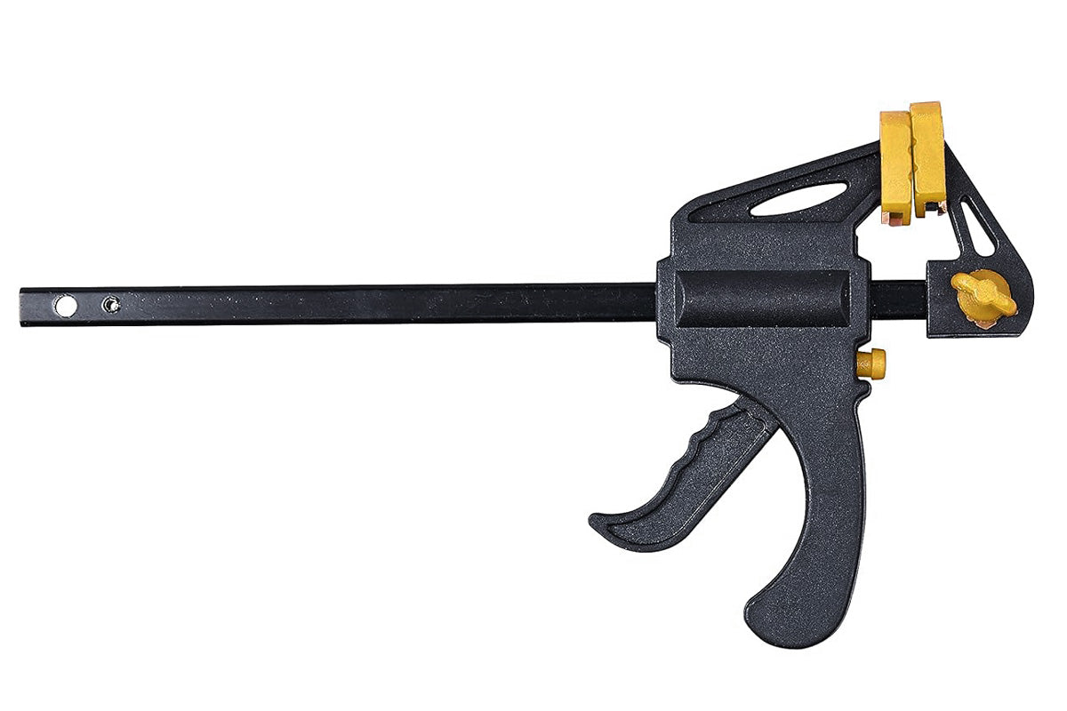 4 Pack of F Bar Clamps 6" 50mm x 150mm Quick Slide plus 4 Pack of 4" 100mm Mini Ratchet Speed Clamps