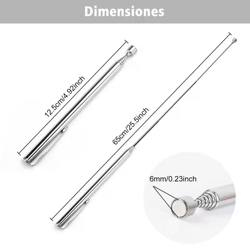 6pc Inspection Tools Set including Telescopic Magnetic Pick Up Tools plus Telescopic Insection Mirrors and Precision Screwdrivers