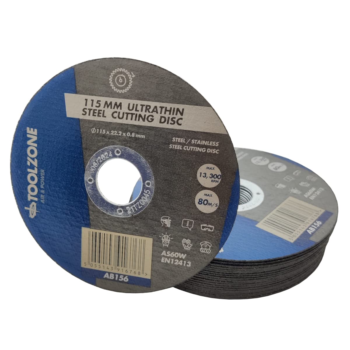 50 x Ultra thin 115 x 1mm stainless steel cuttings discs - metal cutting slitting discs