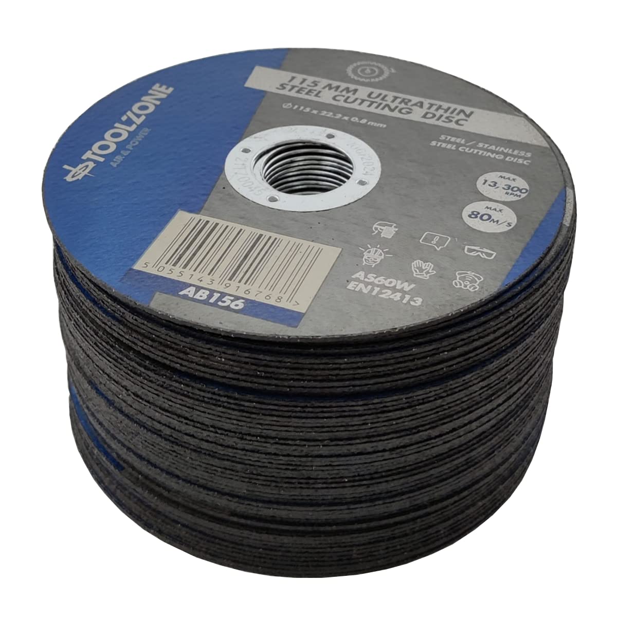 50 x Ultra thin 115 x 1mm stainless steel cuttings discs - metal cutting slitting discs