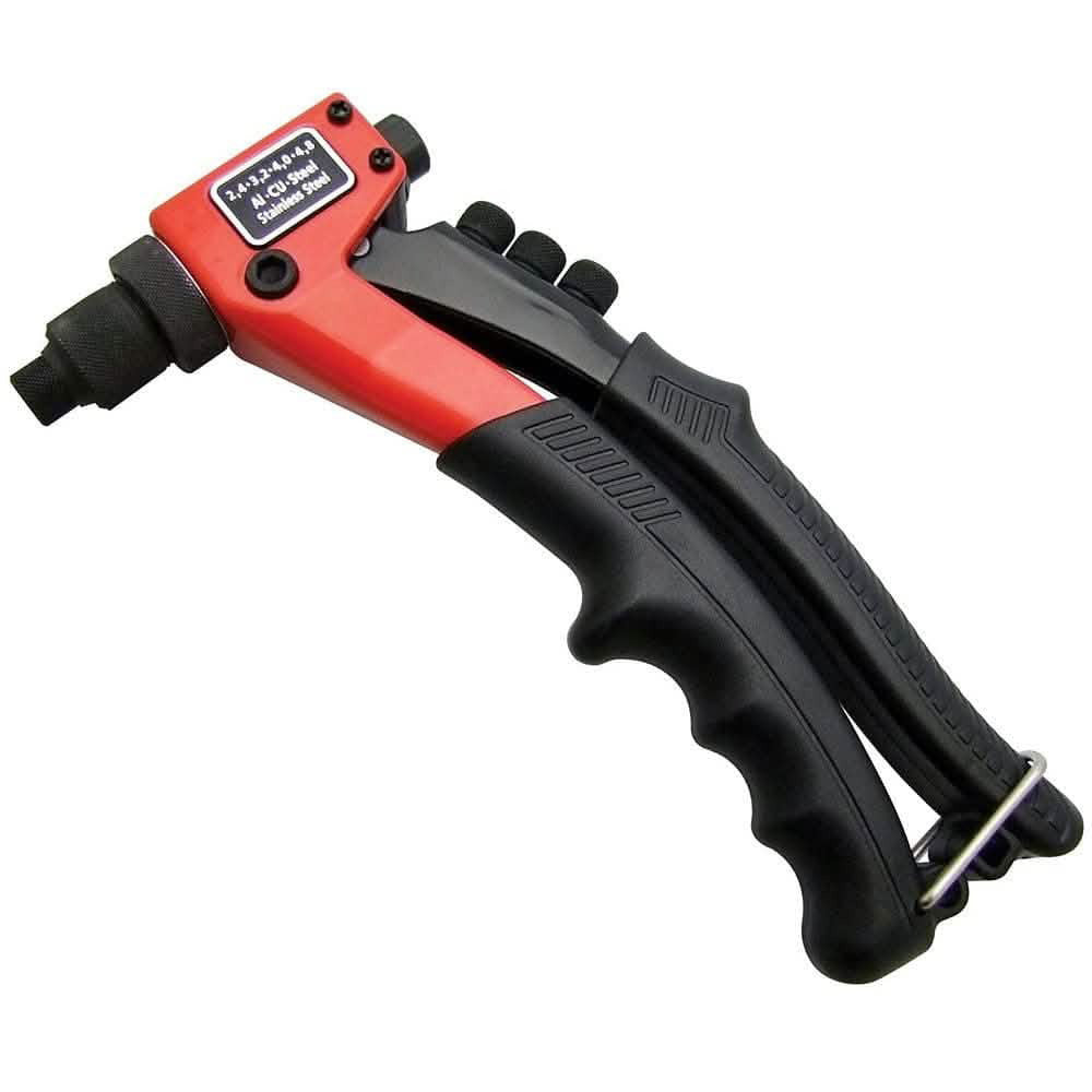 Hand Pop Riveter Rivet Gun Pro Riveting Tool plus 1000 Assorted Rivets and 4 Nozzle Heads