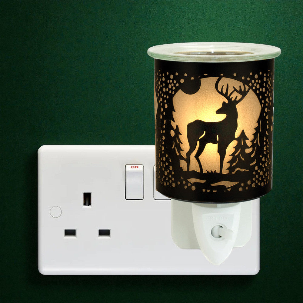 Stag Plug In Scented Wax Melter Warmer Deer Forest Electric Aroma Diffuser Lamp
