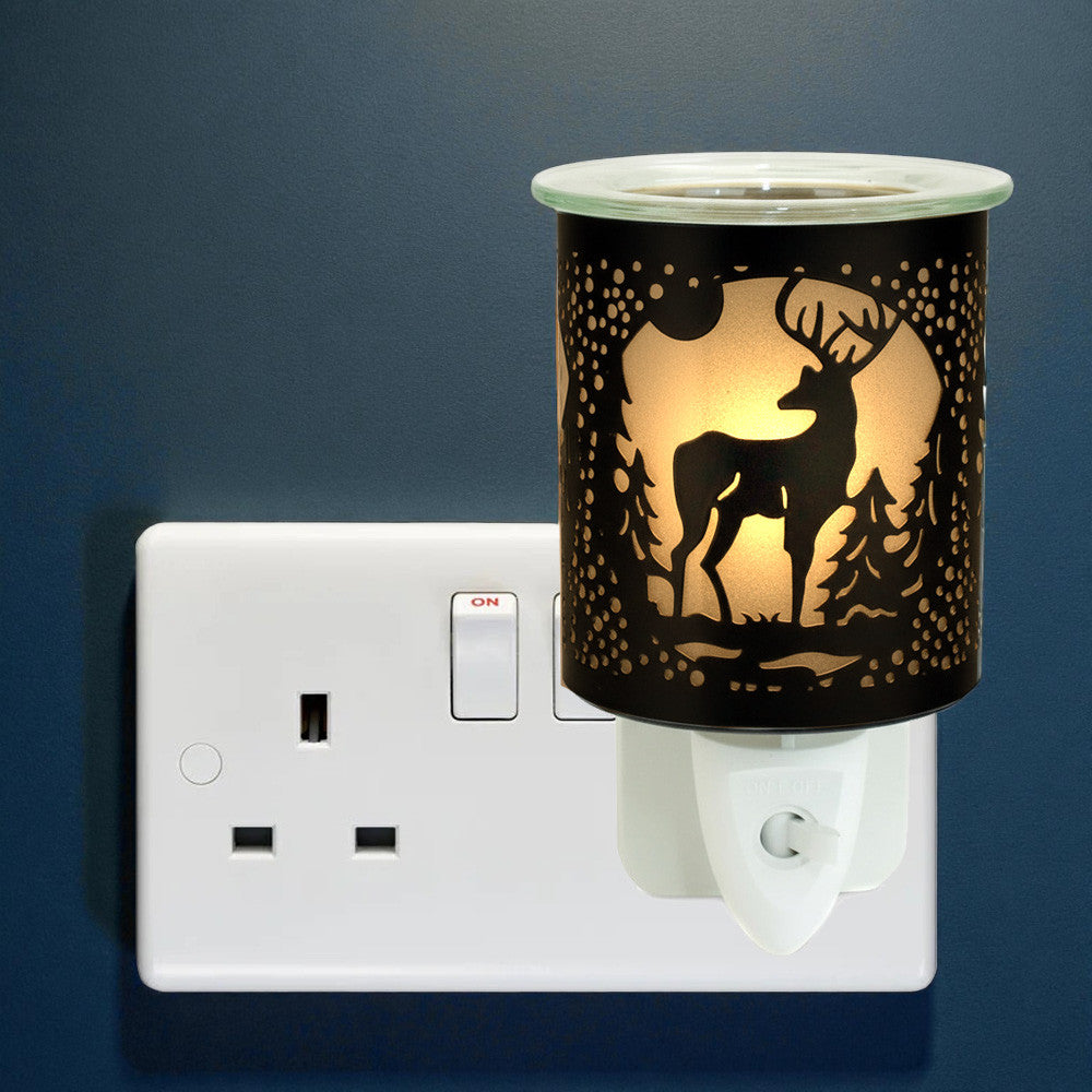 Stag Plug In Scented Wax Melter Warmer Deer Forest Electric Aroma Diffuser Lamp