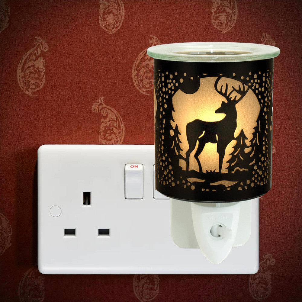 Stag Plug In Scented Wax Melter Warmer Deer Forest Electric Aroma Diffuser Lamp