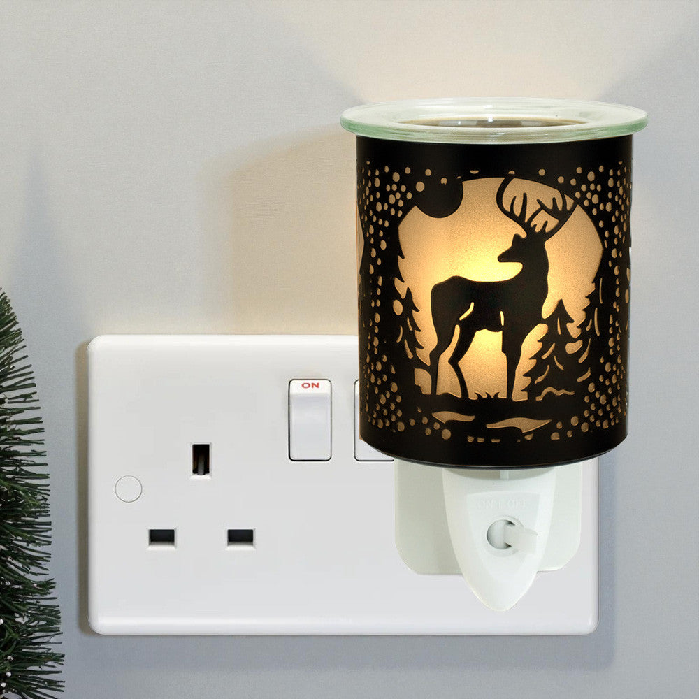Stag Plug In Scented Wax Melter Warmer Deer Forest Electric Aroma Diffuser Lamp