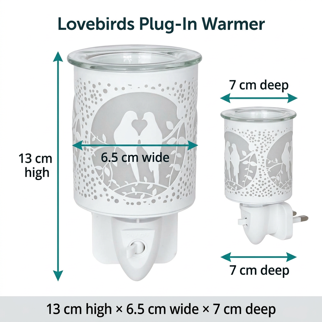 White Lovebirds Plug-In Electric Wax Melt & Oil Warmer