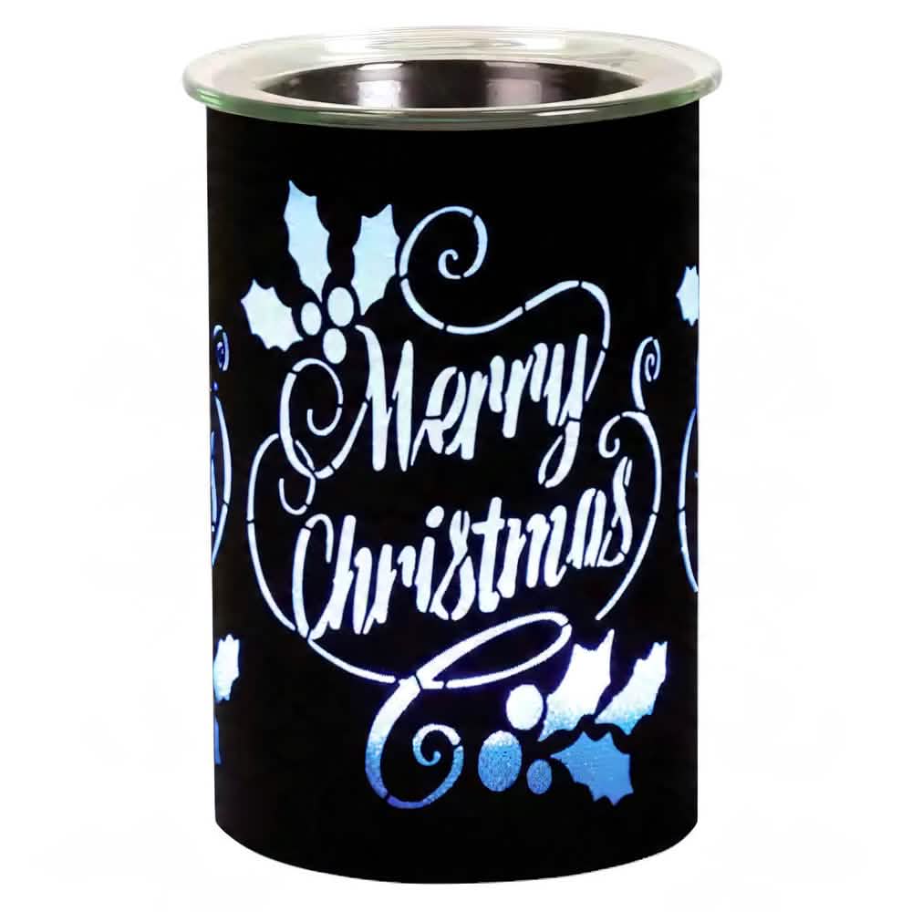 Merry Christmas Colour Changing Electric Wax Melt Warmer + Tin of 10 Wax Melts