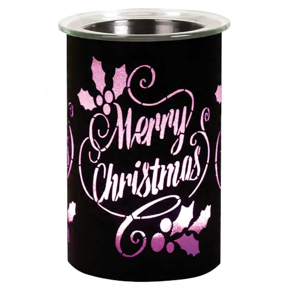 Electric Wax Melt Warmer Colour Changing LED Fragrance Diffuser "Merry Christmas"