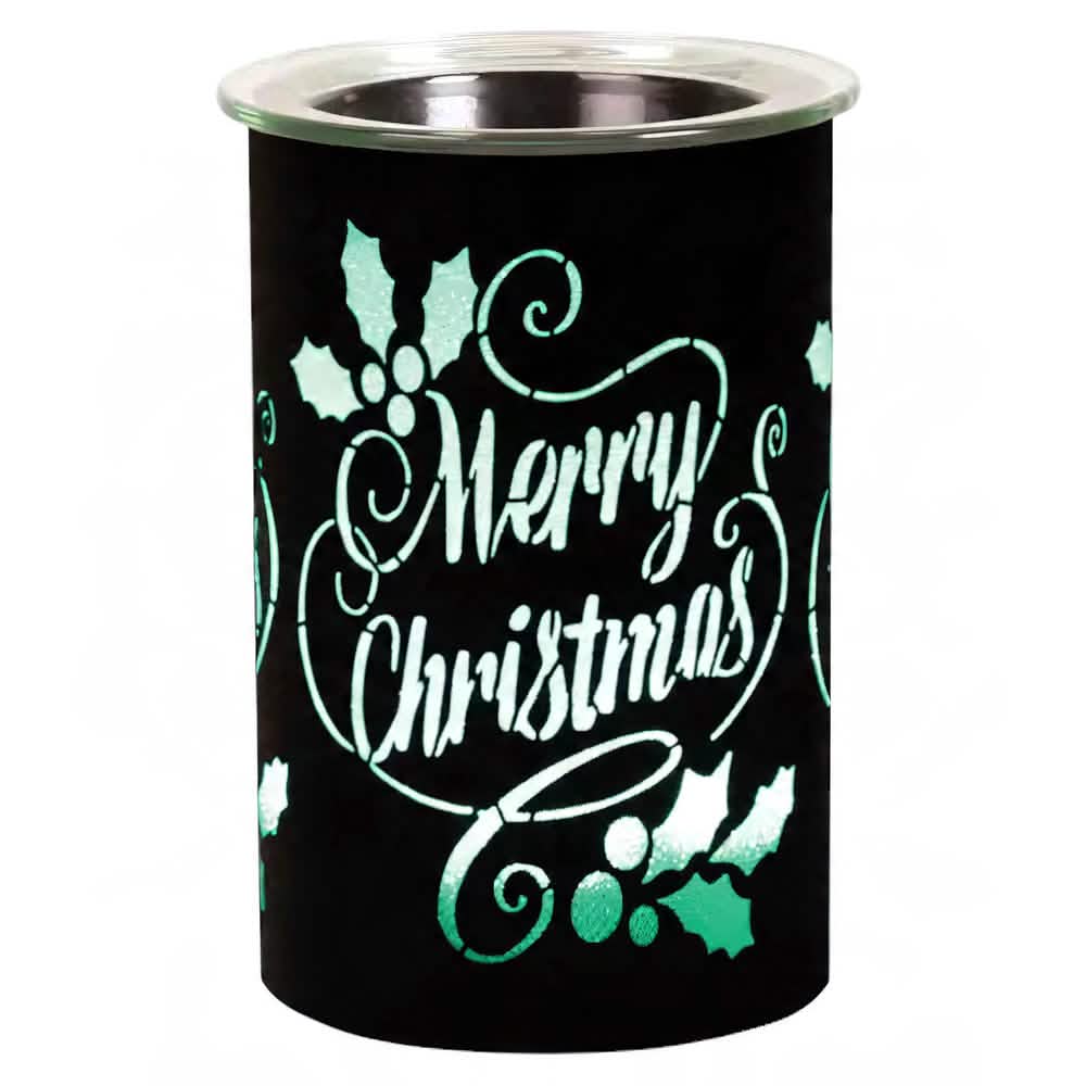 Electric Wax Melt Warmer Colour Changing LED Fragrance Diffuser "Merry Christmas"