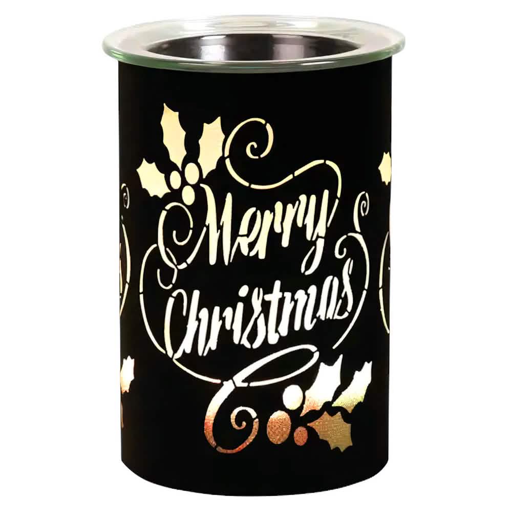 Electric Wax Melt Warmer Colour Changing LED Fragrance Diffuser "Merry Christmas"