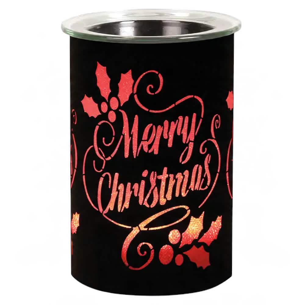Electric Wax Melt Warmer Colour Changing LED Fragrance Diffuser "Merry Christmas"