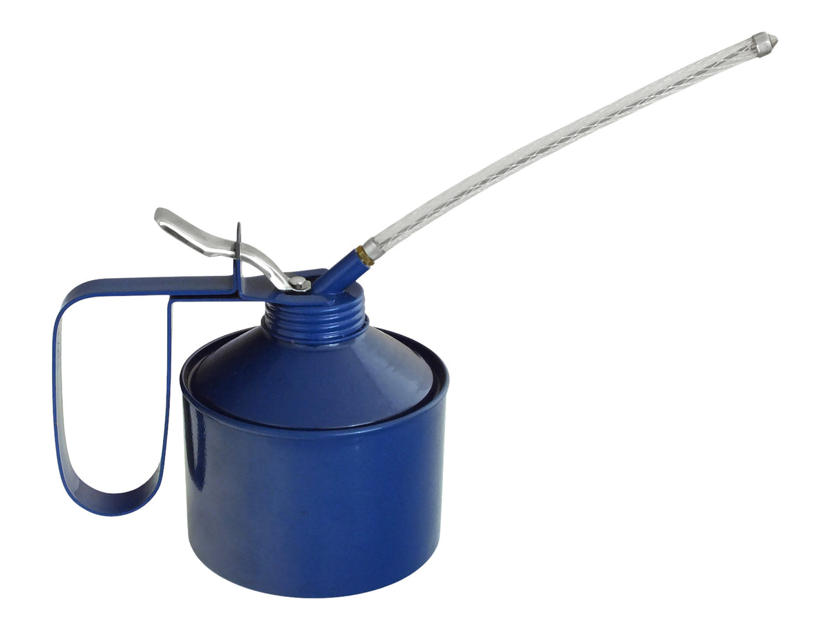 1.5 Pint Oil Can with Lever Pump Action and Removeable Flexible Spout
