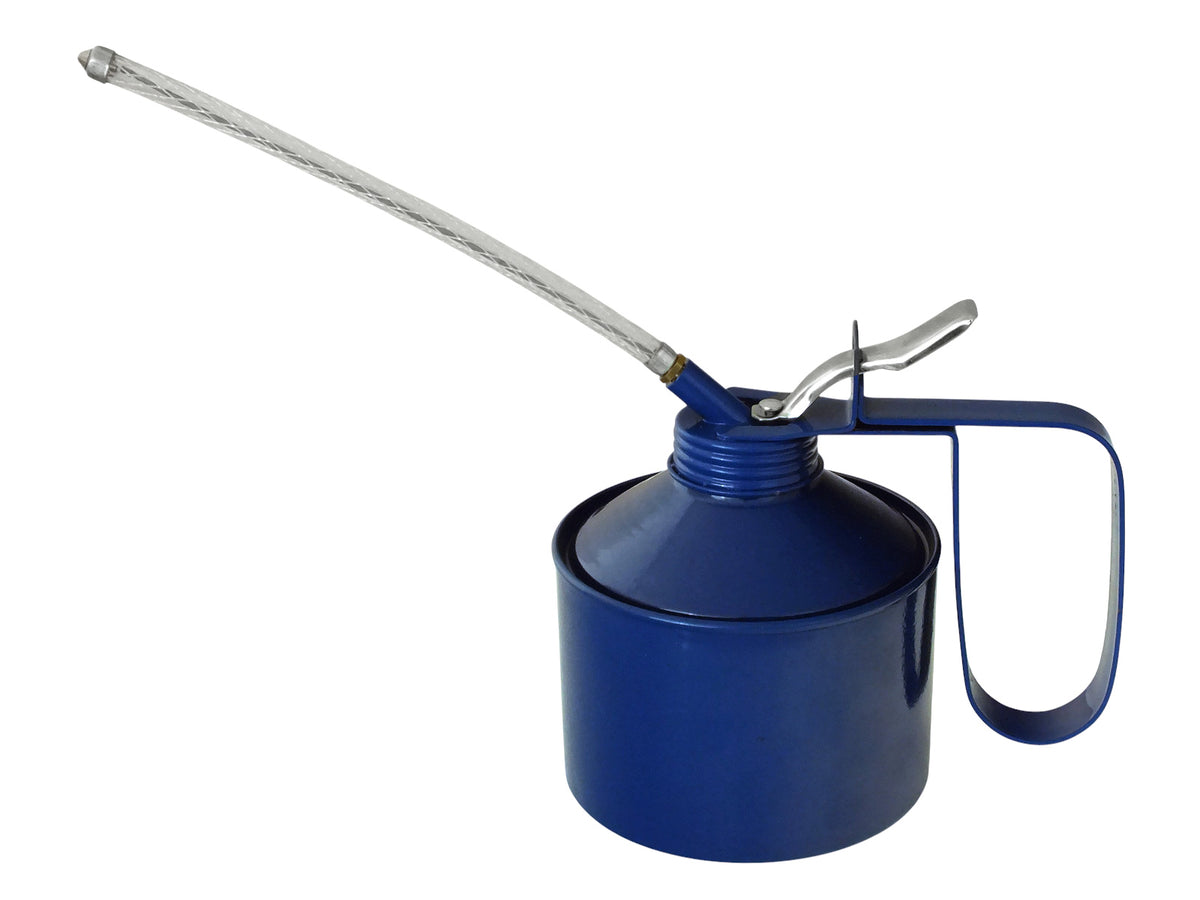 1.5 Pint Oil Can with Lever Pump Action and Removeable Flexible Spout