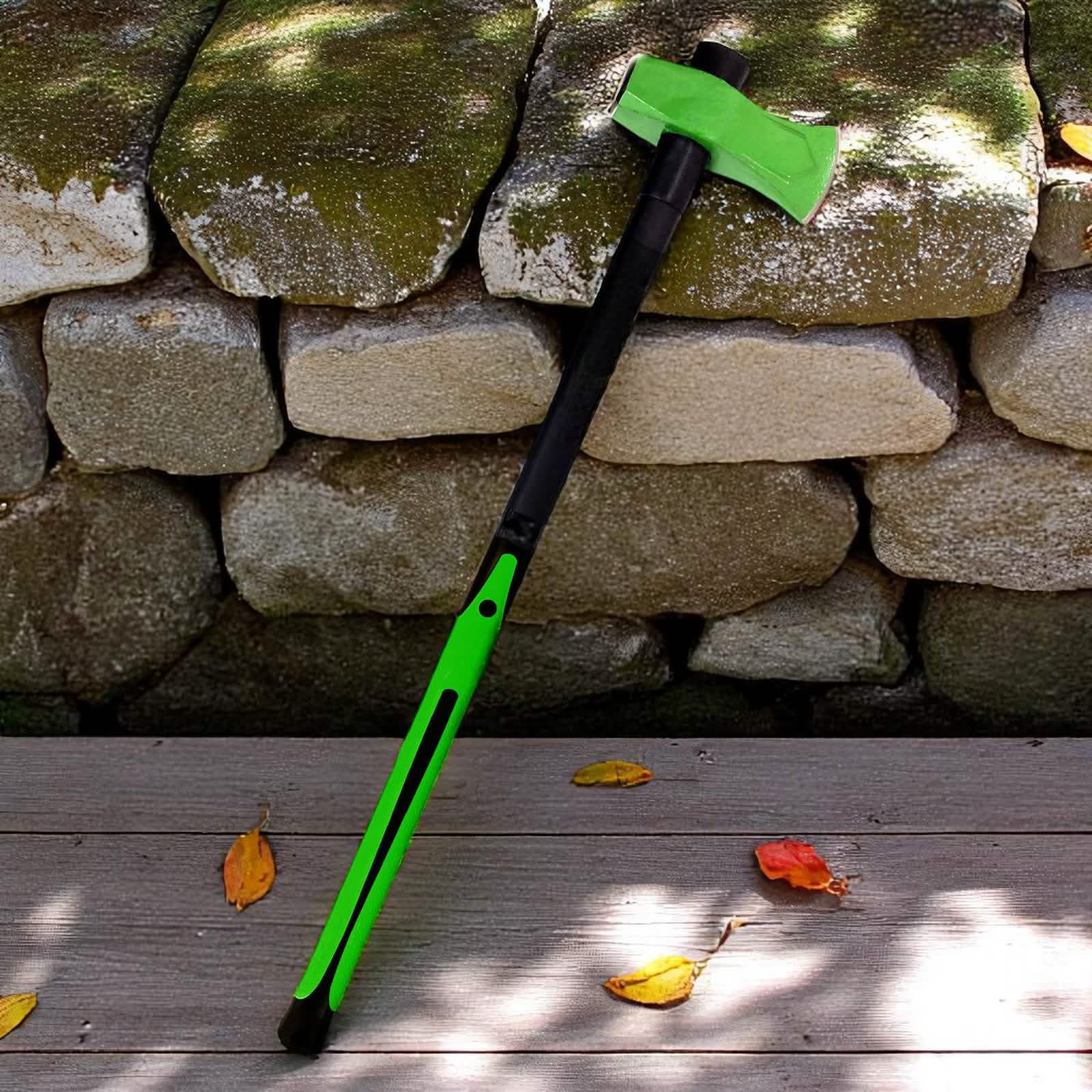 6lb Wood Splitting Maul Axe Fibreglass Shaft Anti-jam Head + Log Bomb Wedge