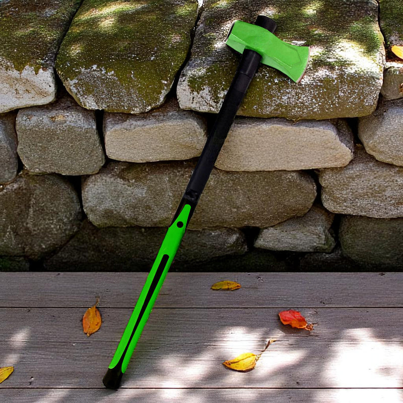 6lb Wood Splitting Maul Axe Fibreglass Shaft Anti-jam Head + Log Bomb Wedge
