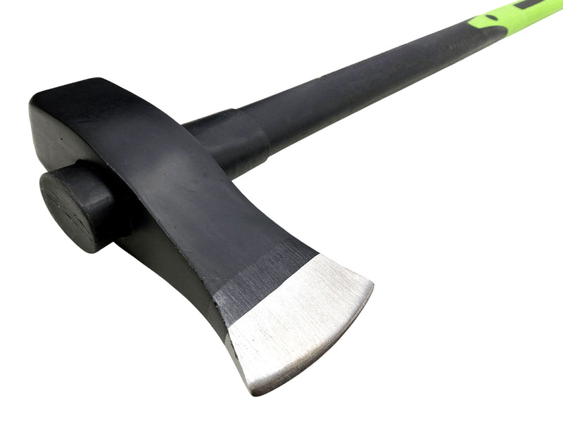 6lb Log Splitting Maul Axe Fibreglass Shaft Soft Grip Rubber Handle Tree Felling