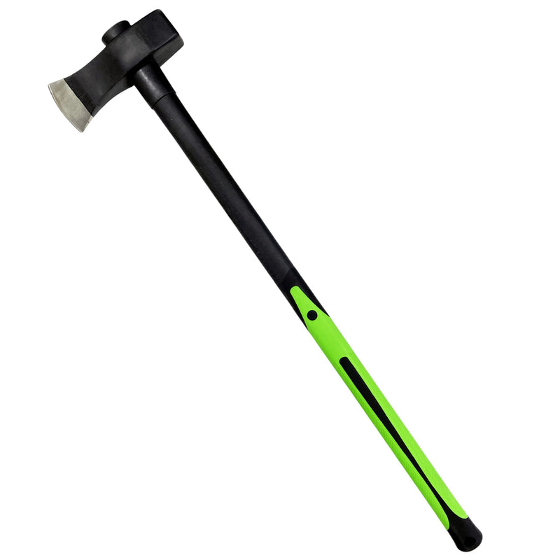 6lb Log Splitting Maul Axe Fibreglass Shaft Soft Grip Rubber Handle Tree Felling