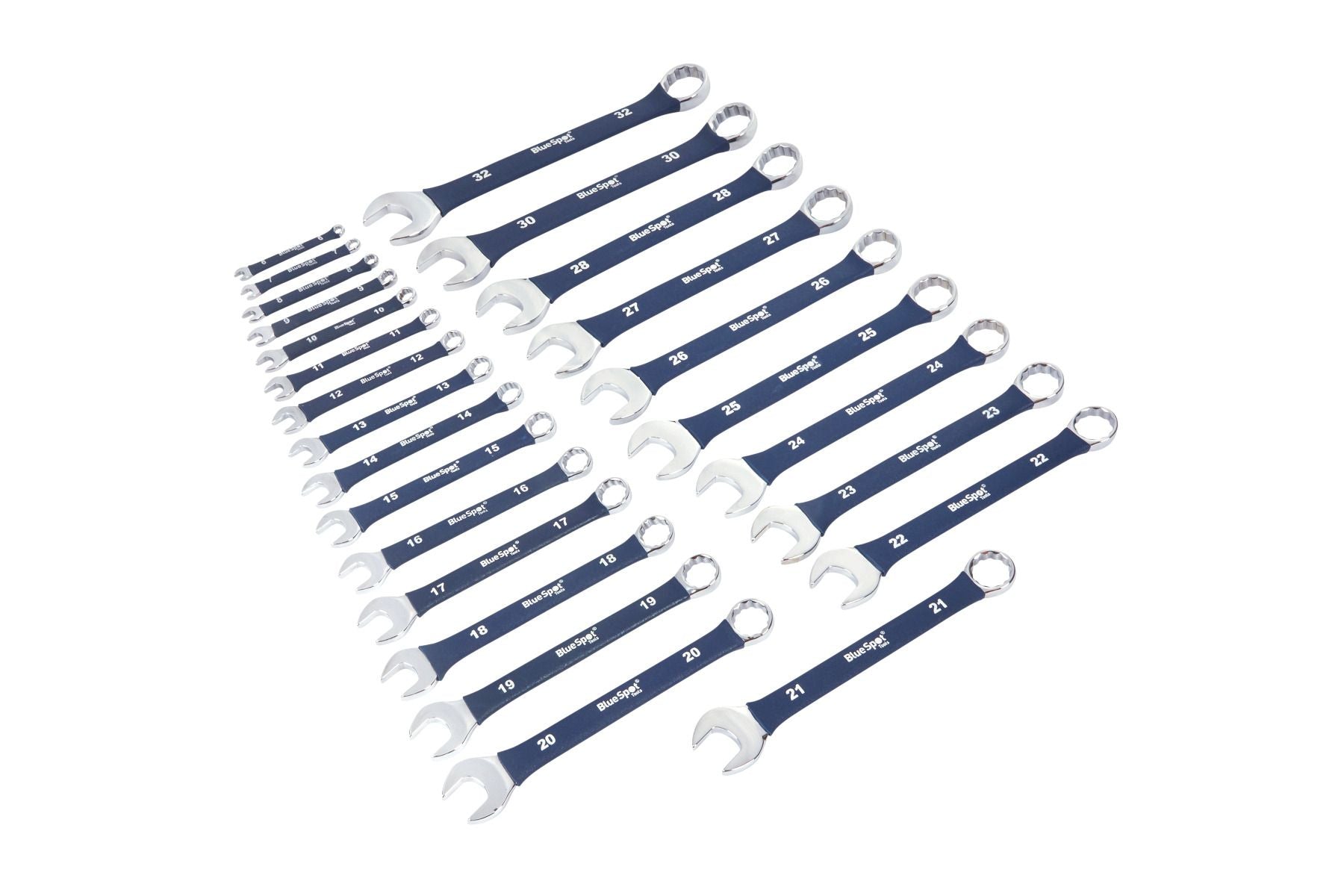 Combination Spanner Metric Set Soft Grip 6-32mm Open Ring + Roll 25pc
