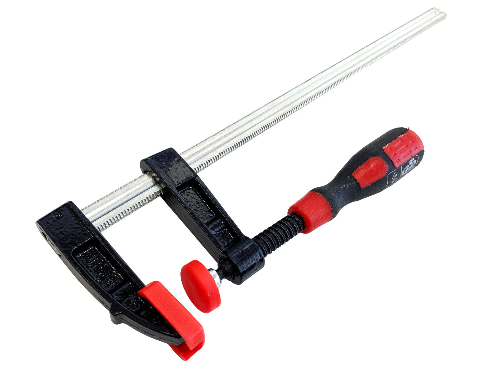 Pack of 4 Heavy Duty F Bar Clamps (12") 300mm x 50mm Quick Slide plus Pack of 4 Mini Ratchet Speed Clamps (4") 100mm