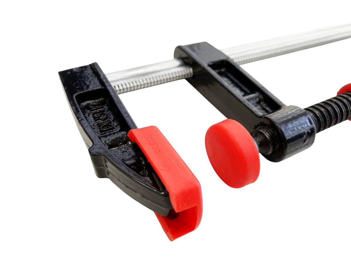 Pack of 4 Heavy Duty F Bar Clamps (12") 300mm x 50mm Quick Slide plus Pack of 4 Mini Ratchet Speed Clamps (4") 100mm