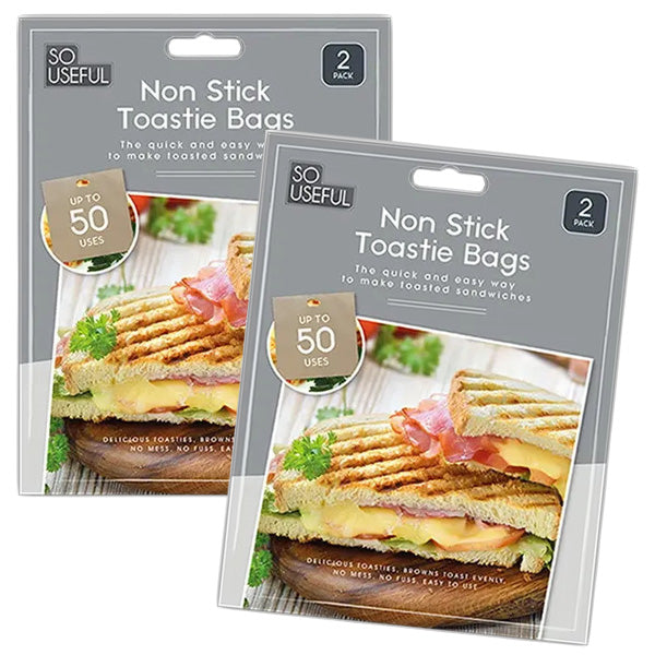 Pack of 4 Reusable Non-Stick Toaster Bags Toasted Sandwich Pockets