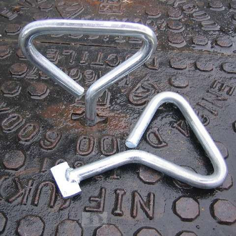 2pc 170mm Drain Manhole Cover Keys Plumbers Lid Plate Lifting Tool