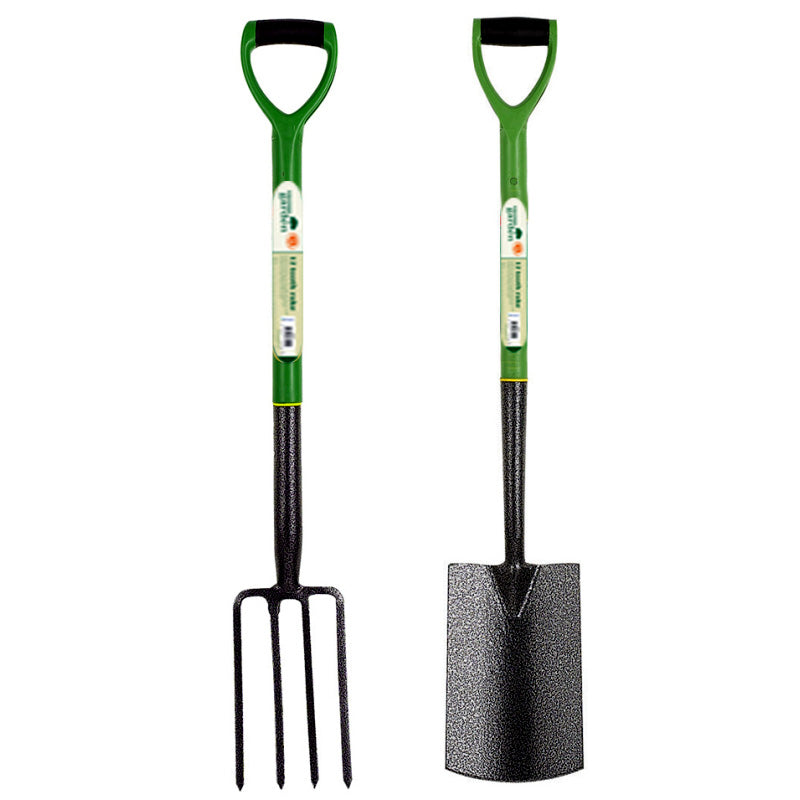 Carbon Steel Garden Fork and Spade Set