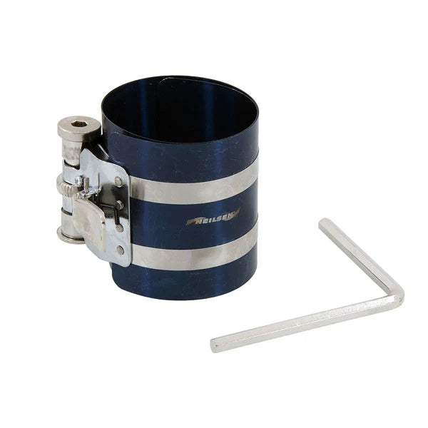 Adjustable Piston Ring Compressor 60–175mm Diameter, 75mm Depth, Hex Drive Key Included – Ideal for Engine Rebuild, Cylinder and Piston Ring Installation
