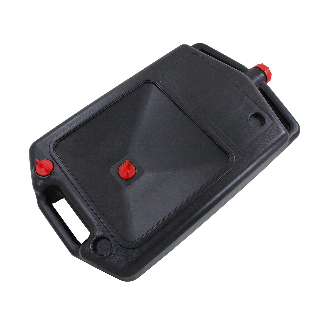 10 Litre Oil Drain Pan & Fluid Collection Tank with Screw-Cap Spout
