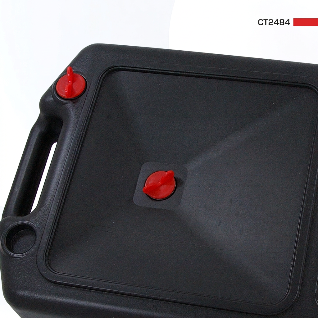 10 Litre Oil Drain Pan & Fluid Collection Tank with Screw-Cap Spout