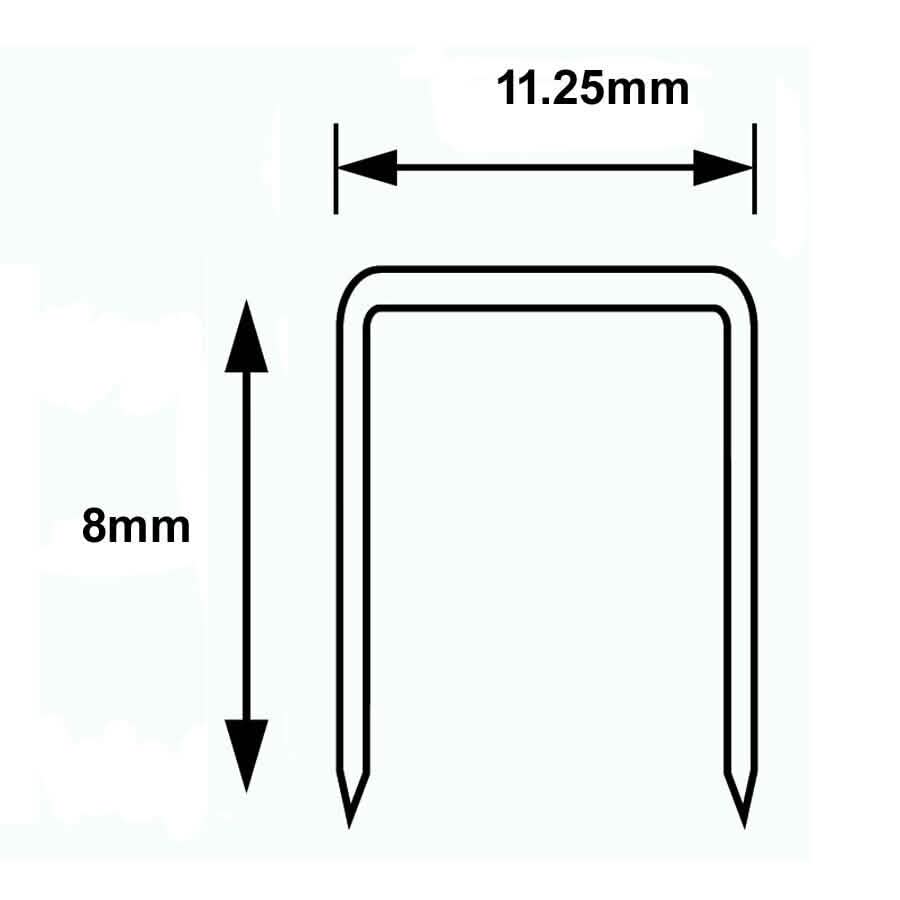 8mm Type 53 Staples Heavy Duty - Stanley TR Arrow JT21 Tacwise