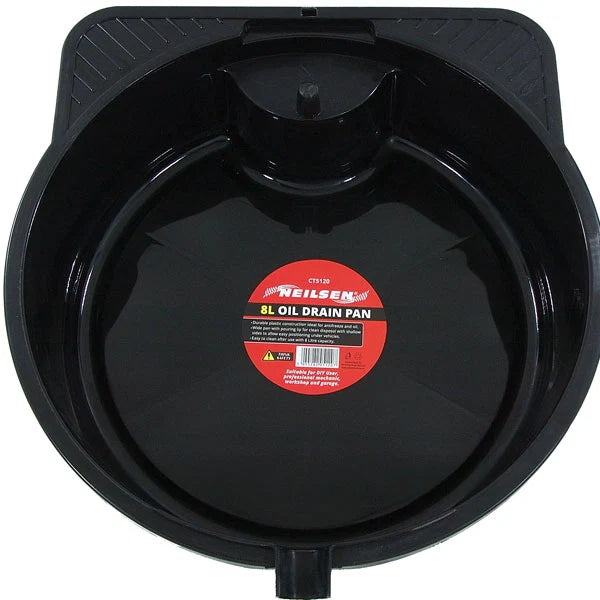 8 Litre Oil Drain Pan Tray Draining Engine Oil - Neilsen