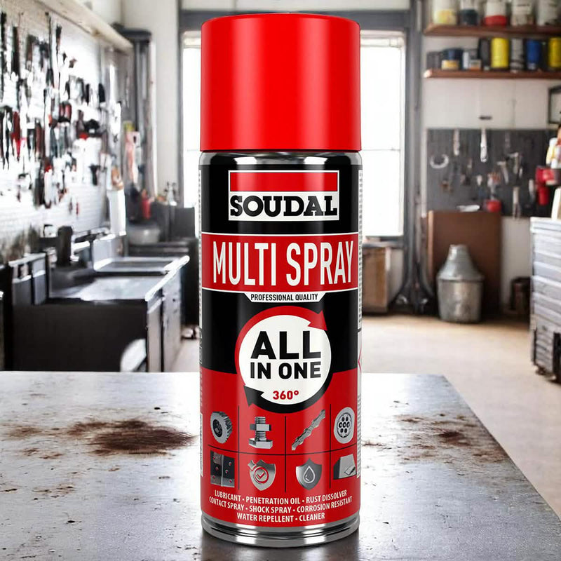 Soudal 200ml Multi Spray High Grade Lubricating Penetrating Oil Cleaning Contact