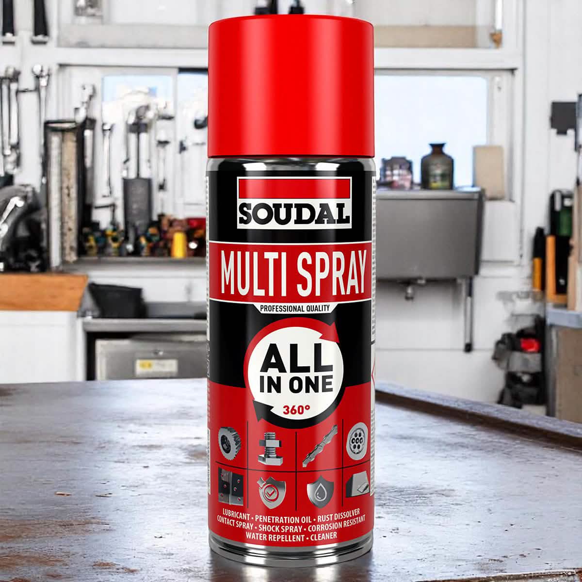 Soudal 200ml Multi Spray High Grade Lubricating Penetrating Oil Cleaning Contact
