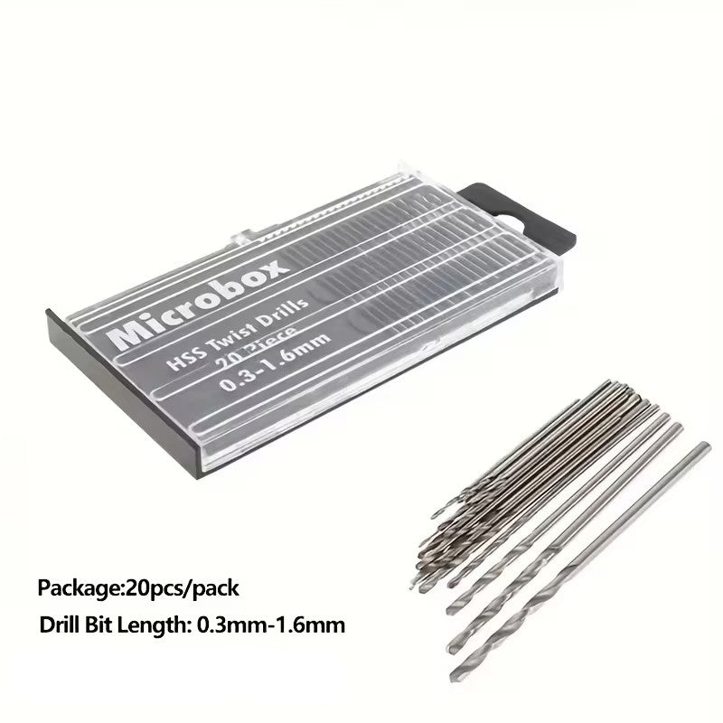ARCHIMEDES TWIST DRILL + 20PC MICRO HSS BITS JEWELLERY WATCH REPAIR MODEL CRAFT